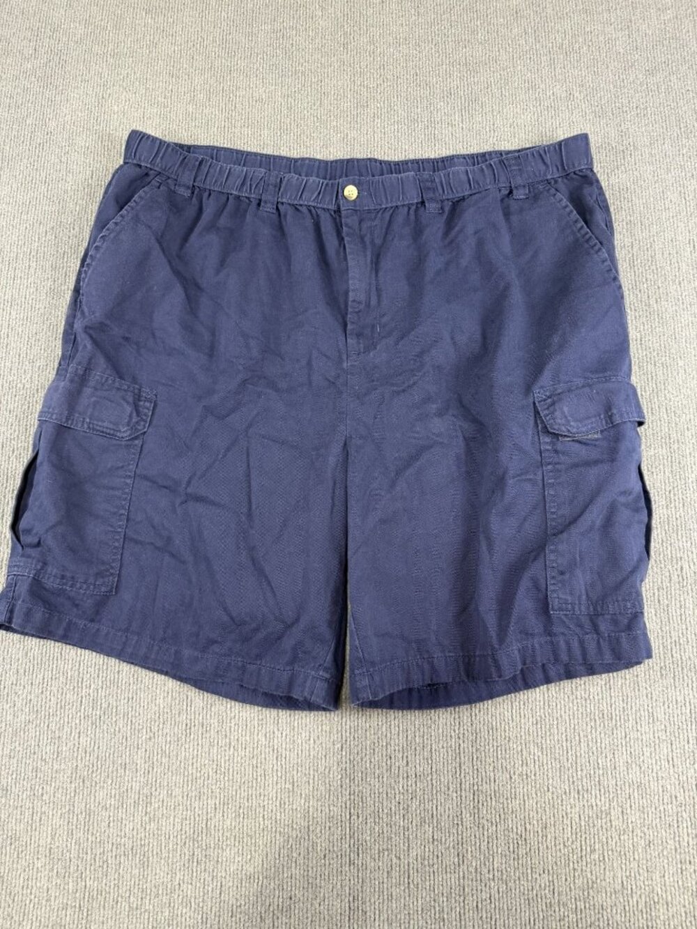 KingSize Mens Navy Cargo Shorts 2XL Tall Elastic Waist